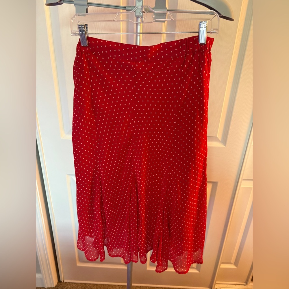 Jaclyn Smith Red Polka Dot 3 Piece Blouse & Skirt Outfit Size Medium NWOT - Picture 8 of 8